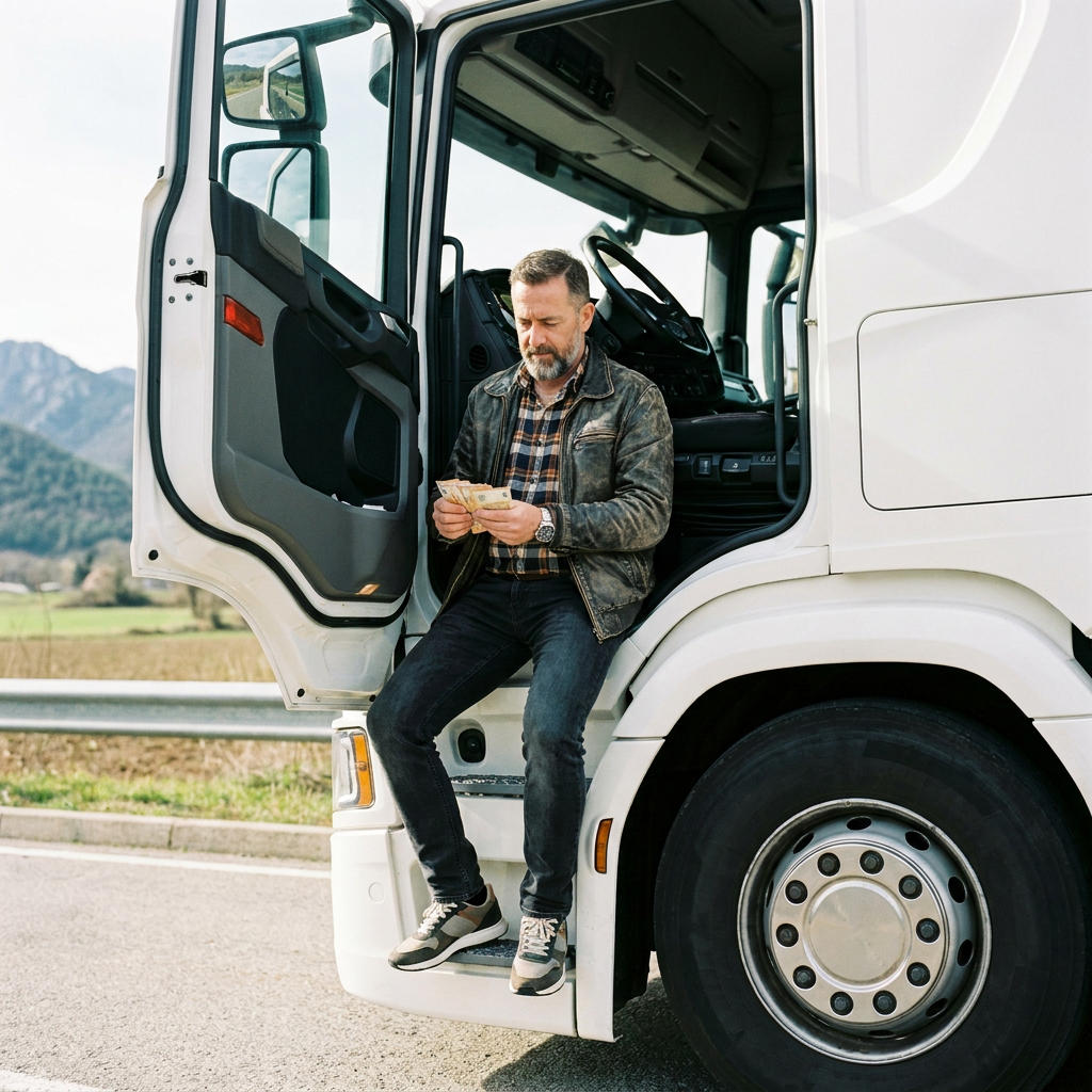 Camionero ganando dinero con Publitruck
